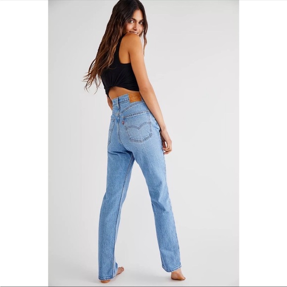 LEVIS 70's High Slim Straight Jeans Medium Indigo Worn In NWT - Picture 11 of 17